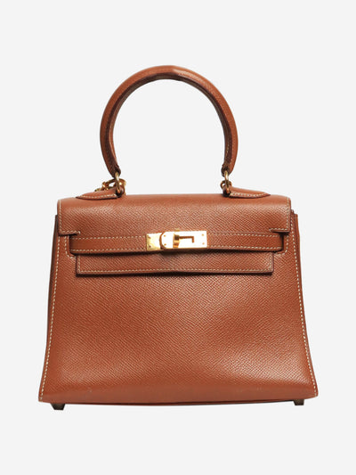 Gold vintage 1992 mini Kelly 20 bag in Clemence leather Shoulder bags Hermes 