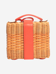 Mark Cross Neutral Rattan Basket bag
