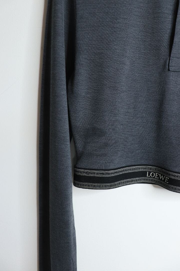 Grey cropped polo shirt - size XS Knitwear Loewe 