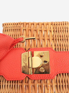 Mark Cross Neutral Rattan Basket bag