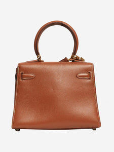 Hermes Gold vintage 1992 mini Kelly 20 bag in Clemence leather