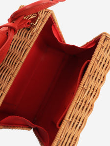 Mark Cross Neutral Rattan Basket bag