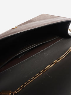Brown Betty suede chain bag