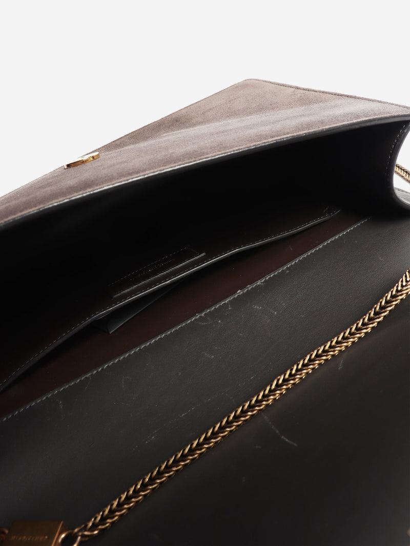 Brown Betty suede chain bag