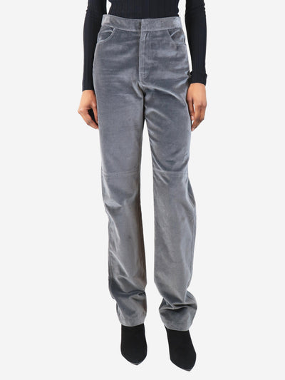 Grey velvet trousers - size S Trousers Wrong Generation 