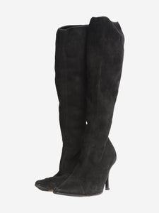 Chanel Black suede ankle boots - size EU 35.5