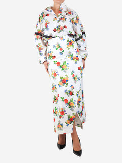 White floral shirt and skirt set - size S Sets Kika Vargas 