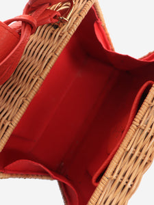 Mark Cross Neutral Rattan Basket bag