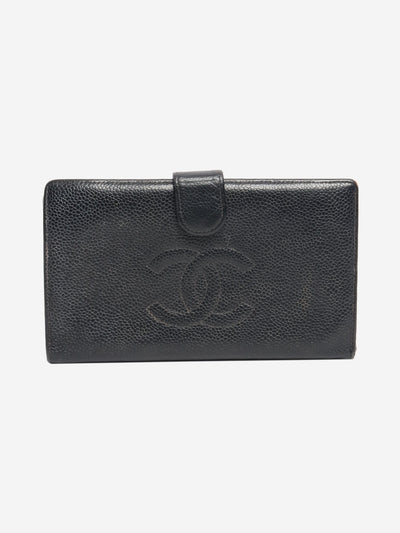 Black vintage caviar bifold wallet