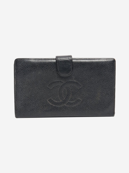 Black vintage caviar bifold wallet product image