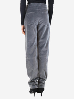 Grey velvet trousers - size S Trousers Wrong Generation 