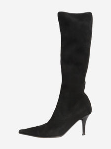 Chanel Black suede ankle boots - size EU 35.5