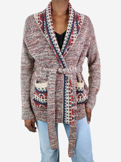 Multicoloured belted patterned pocket cardigan - size XS Knitwear The Great 