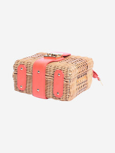 Mark Cross Neutral Rattan Basket bag