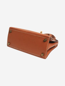 Hermes Gold vintage 1992 mini Kelly 20 bag in Clemence leather