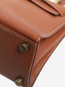 Hermes Gold vintage 1992 mini Kelly 20 bag in Clemence leather