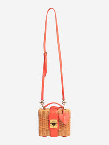 Mark Cross Neutral Rattan Basket bag