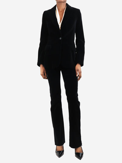 Black velvet blazer and trouser set - size UK 6 Sets Raey 