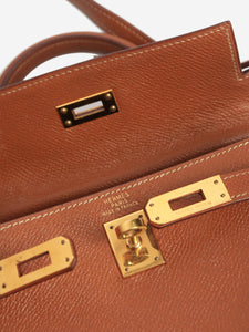 Hermes Gold vintage 1992 mini Kelly 20 bag in Clemence leather