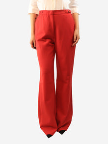 Red buckle detail trousers - size UK 12 Trousers Gabriela Hearst 