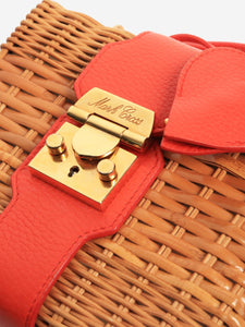 Mark Cross Neutral Rattan Basket bag