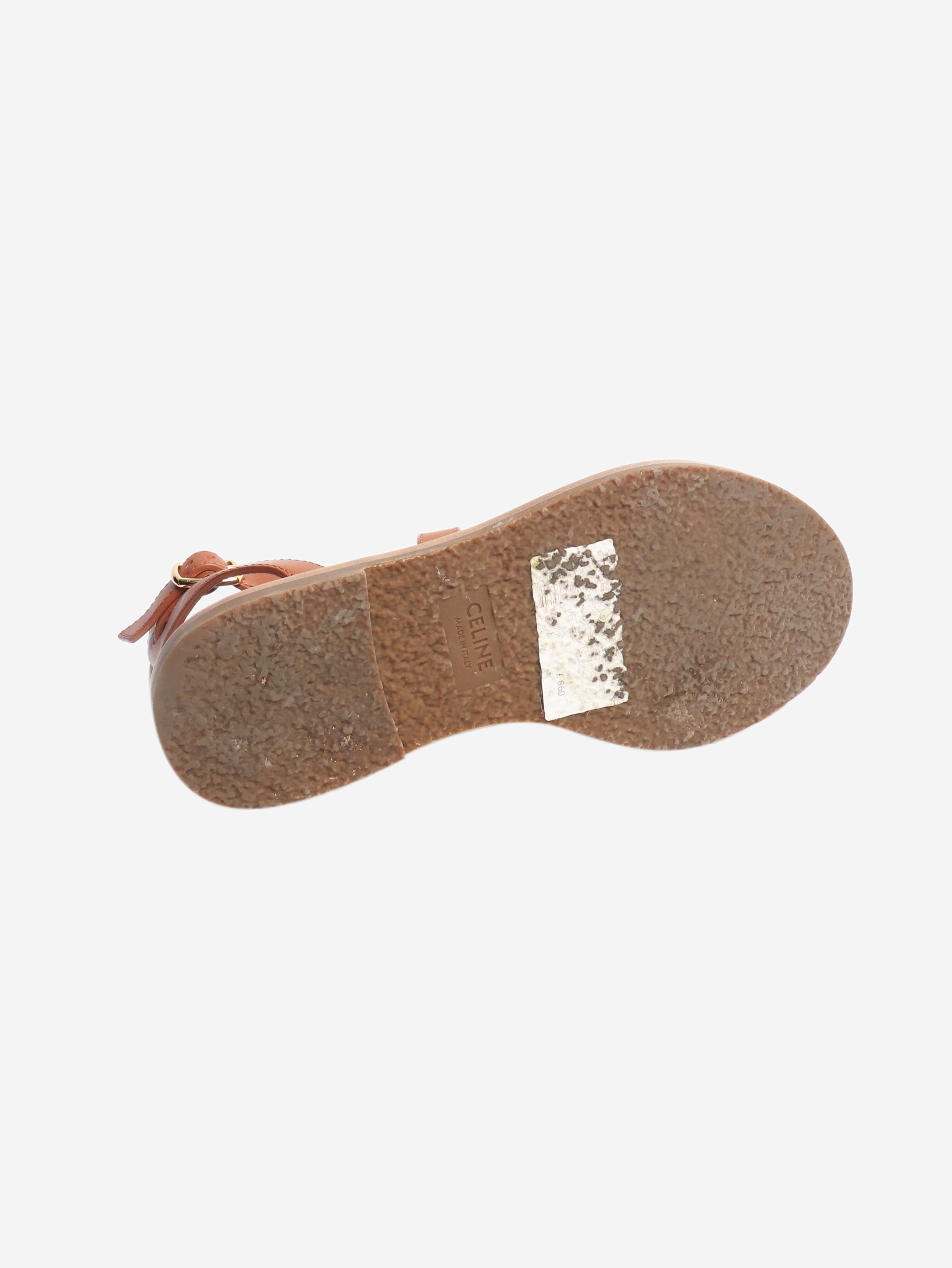 Brown Gladiator sandals - size EU 37.5 Flat Shoes Celine 
