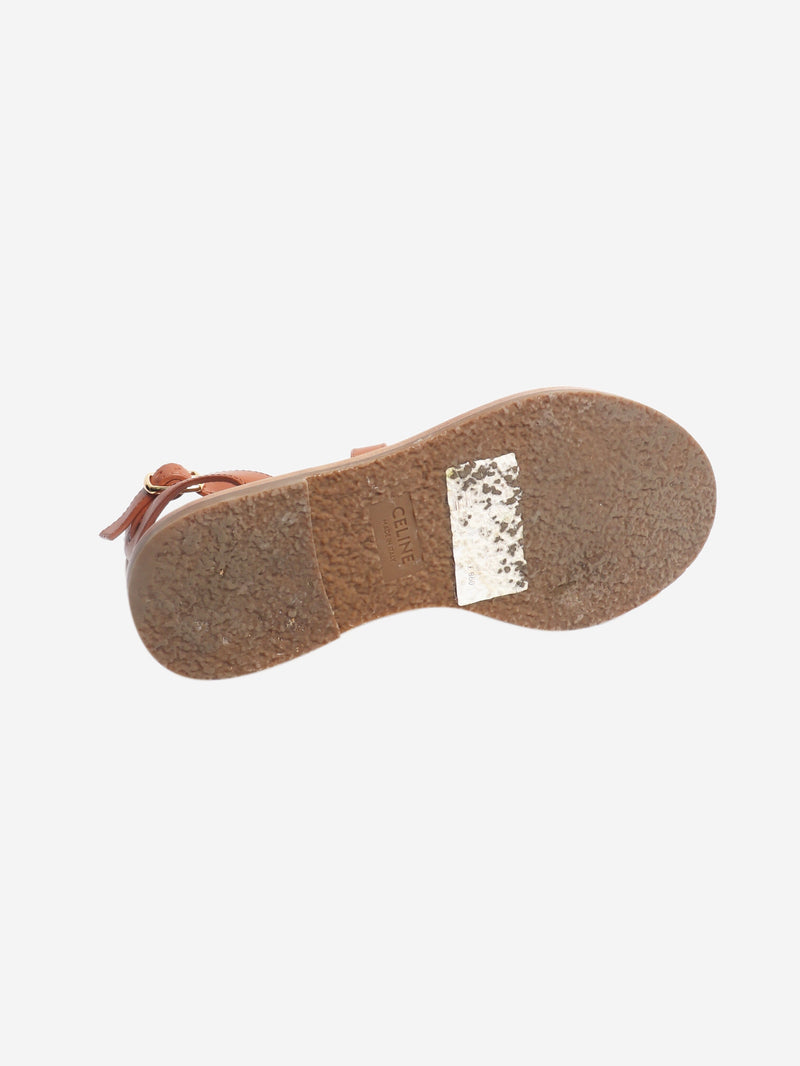 Brown Gladiator sandals - size EU 37.5 Flat Shoes Celine 