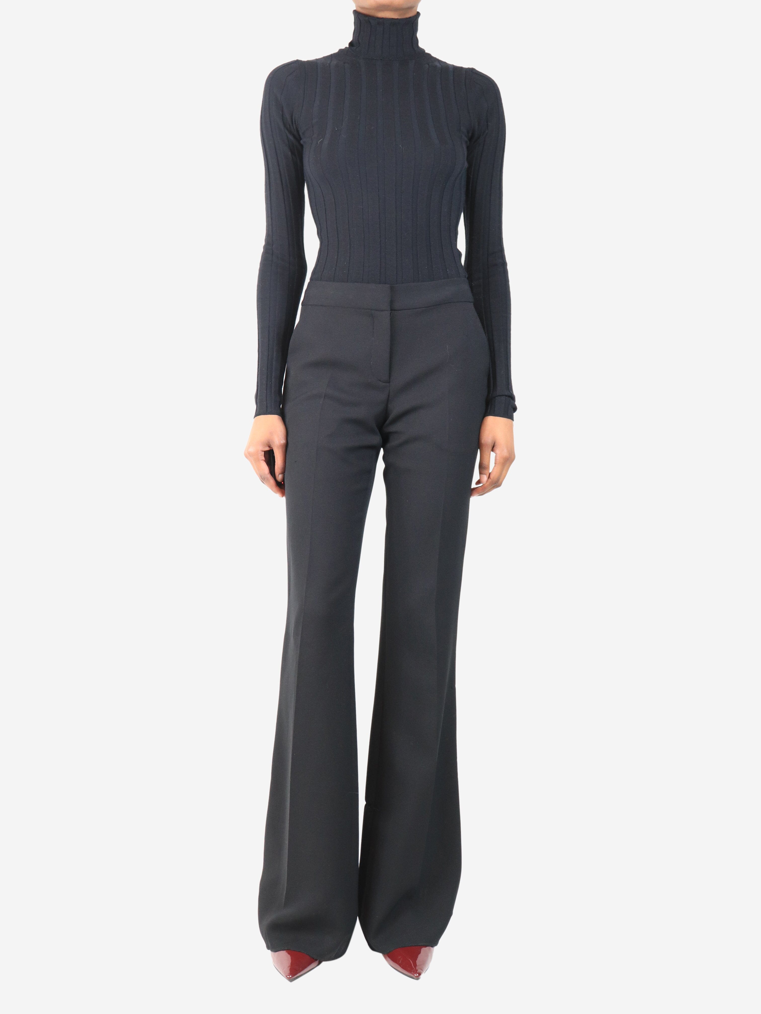 Black flared pants - size UK 4 Trousers Prabal Gurung 