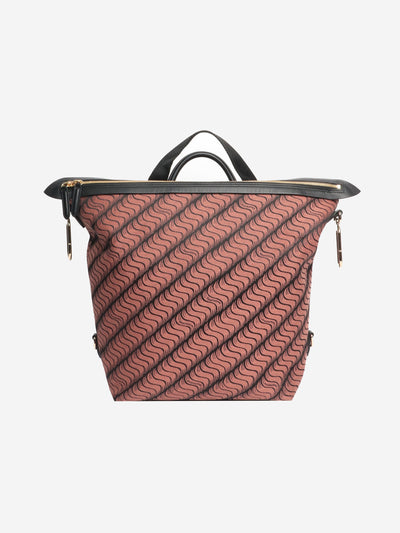 Pink and black canvas rucksack Backpacks Smythson 