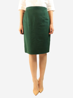 Dark green wool midi skirt - size UK 12 Skirts Oscar De La Renta 
