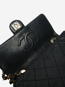 Chanel Black vintage 1989 mini rectangle Classic single flap bag