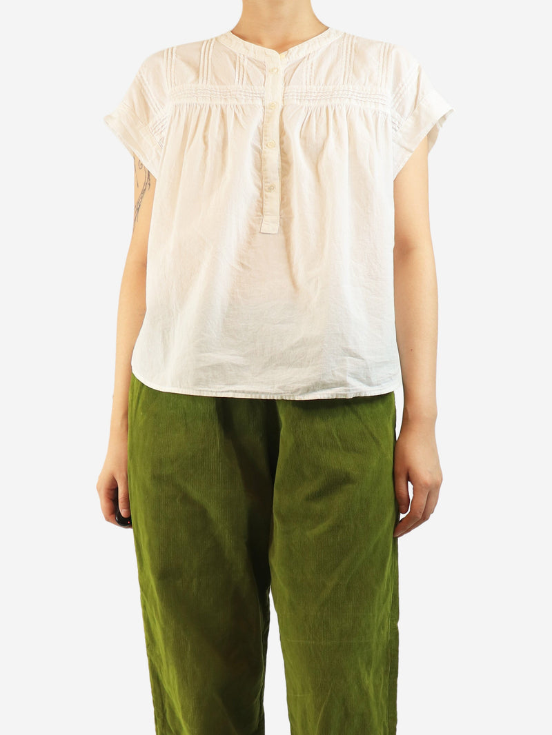 White cotton blouse - size S Tops Xirena 