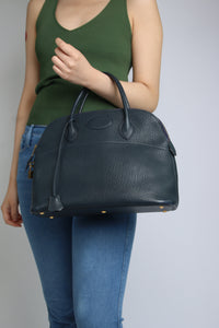 Hermes Navy blue Bolide top handle bag