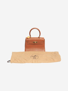 Hermes Gold vintage 1992 mini Kelly 20 bag in Clemence leather