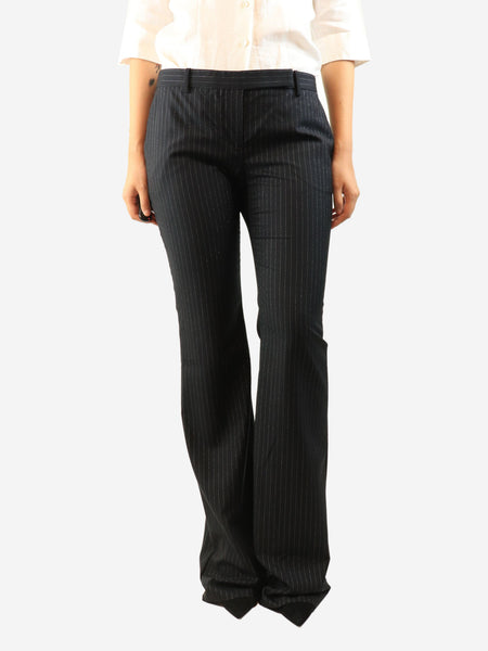 Black lurex pinstripe trousers - size UK 12 product image