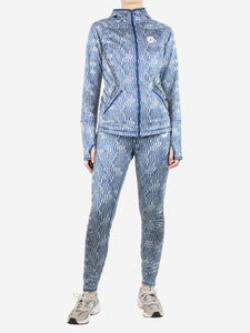 Adidas x Stella McCartney Blue and grey wavy tracksuit set - size M