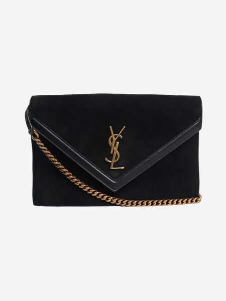Black suede envelope bag product image