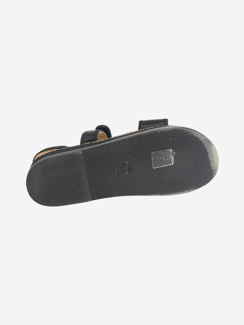 Chanel Black platform sandals - size EU 38 Flat Shoes Chanel 