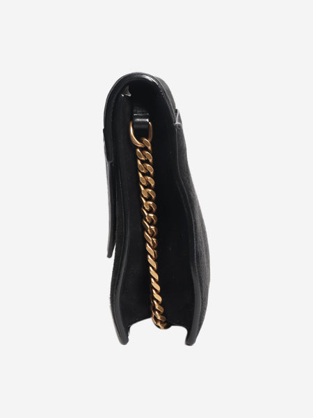 Black suede envelope bag alternate image