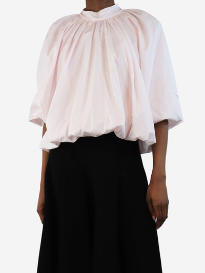 Pink bubble hem cropped blouse - size UK 6 Tops Simone Rocha 