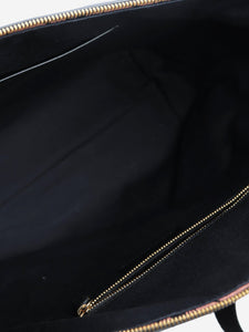 Smythson Pink and black canvas rucksack