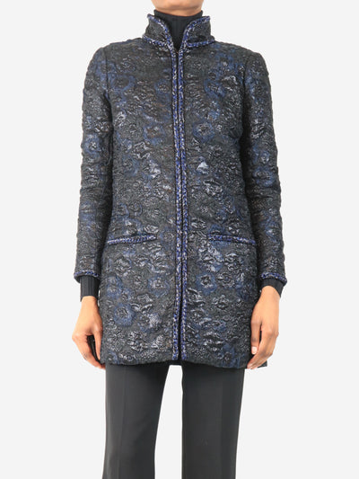 2016 metallic floral jacquard coat - size UK 6 Coats & Jackets Chanel 