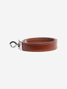 Hermes Brown Kelly double tour bracelet