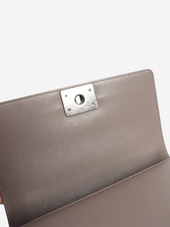 Grey 2014 medium chevron-quilted leather Boy bag Shoulder bags Chanel 