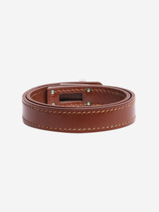 Hermes Brown Kelly double tour bracelet