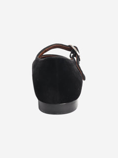 Black velvet Mary Jane flats - size EU 38 Flat Shoes Le Monde Beryl 
