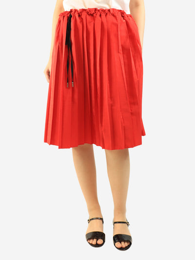 Red pleated midi skirt - size UK 10 Skirts Victoria Beckham 