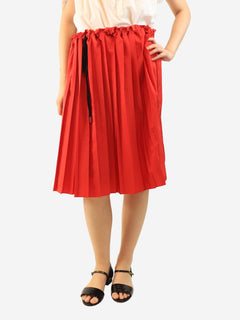 Red pleated midi skirt - size UK 10 Skirts Victoria Beckham 