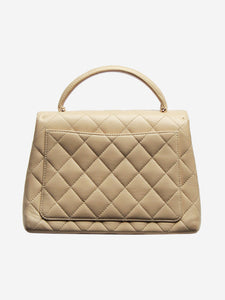 Chanel Neutral vintage 1997 lambskin quilted top handle bag