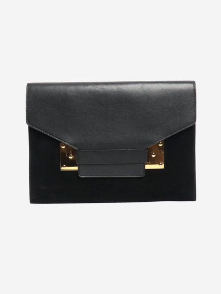 Black leather and suede bag product image